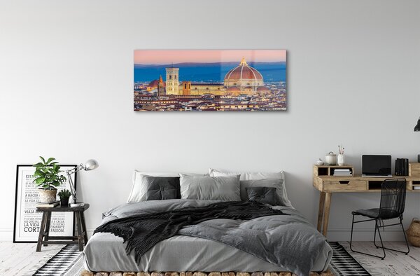 Tablouri pe sticlă Italia Catedrală noapte panorama