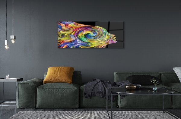 Tablouri pe sticlă imagine color Femeie