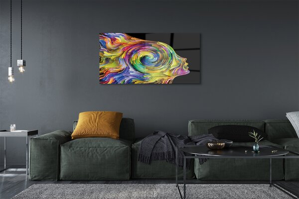 Tablouri pe sticlă imagine color Femeie