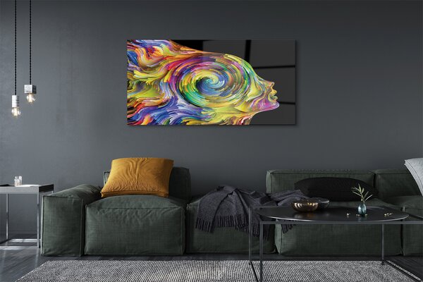 Tablouri pe sticlă imagine color Femeie