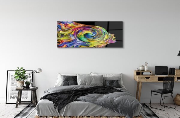 Tablouri pe sticlă imagine color Femeie