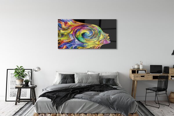Tablouri pe sticlă imagine color Femeie