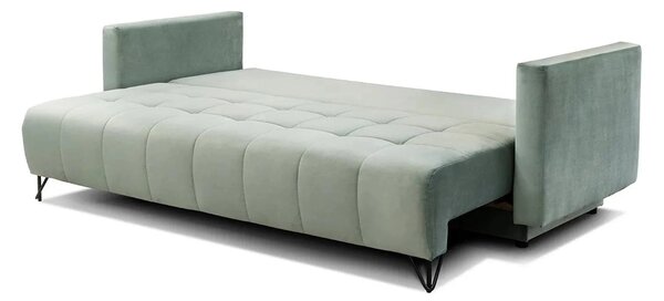 Canapea extensibila Aldo 3L, stofa catifelata albastru - Monolith 77
