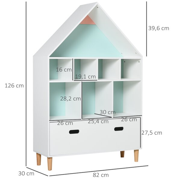 HOMCOM, dulap casuta, certificare netoxica, 82x30x126 cm | Aosom Romania