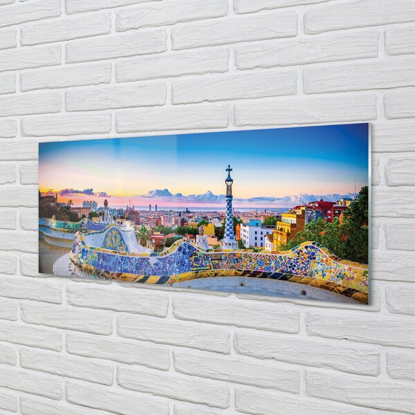 Tablouri pe sticlă Spania panoramă a orașului