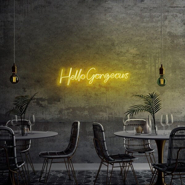 Aplica de Perete Neon Hello Gorgeous, 74x17 cm