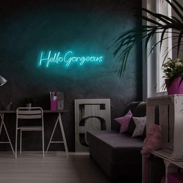 Aplica de Perete Neon Hello Gorgeous, 74x17 cm