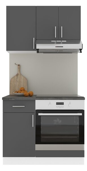Set haaus V1, Antracit/Alb, Blat Thermo 28 mm, L 100 cm