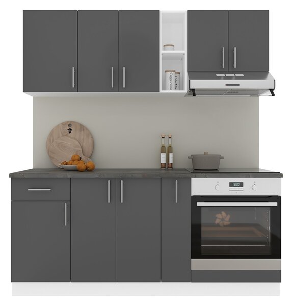 Set haaus V9, Antracit/Alb, Blat Thermo 28 mm, L 180 cm