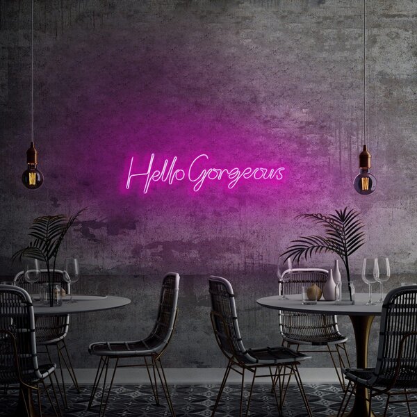 Aplica de Perete Neon Hello Gorgeous, 74x17 cm