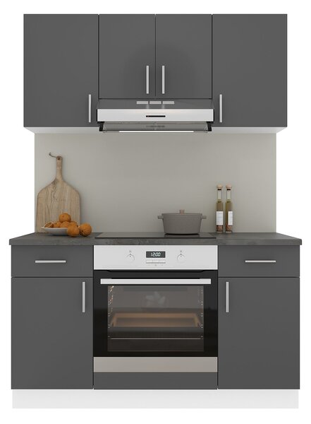Set haaus V5, Antracit/Alb, Blat Thermo 28 mm, L 140 cm