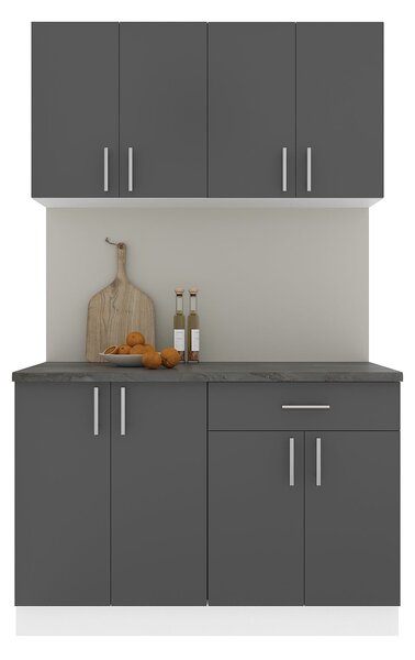 Set haaus V2, Antracit/Alb, Blat Thermo 28 mm, L 120 cm