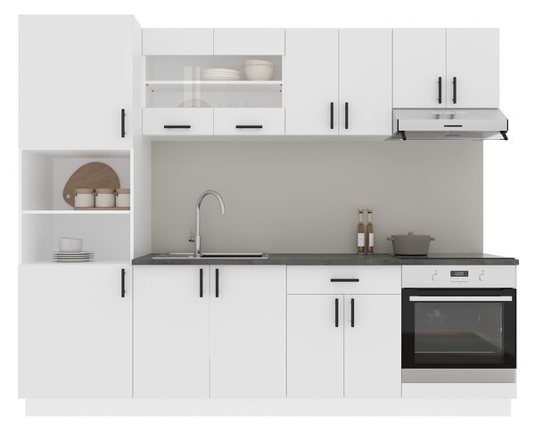 Set haaus V20, Alb, Blat Thermo 28 mm, L 260 cm