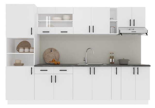 Set haaus V26, Alb, Blat Thermo 28 mm, L 300 cm