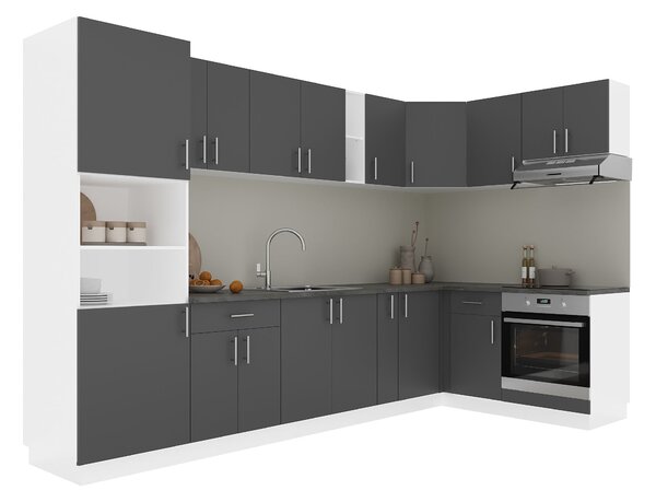 Set haaus V35, Antracit/Alb, Blat Thermo 28 mm, L 320 x 160 cm