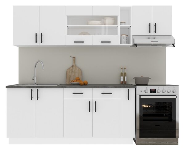 Set haaus V16, Alb, Blat Thermo 28 mm, L 240 cm