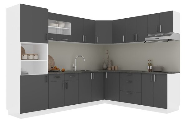 Set haaus V36, Antracit/Alb, Blat Thermo 28 mm, L 280 x 220 cm