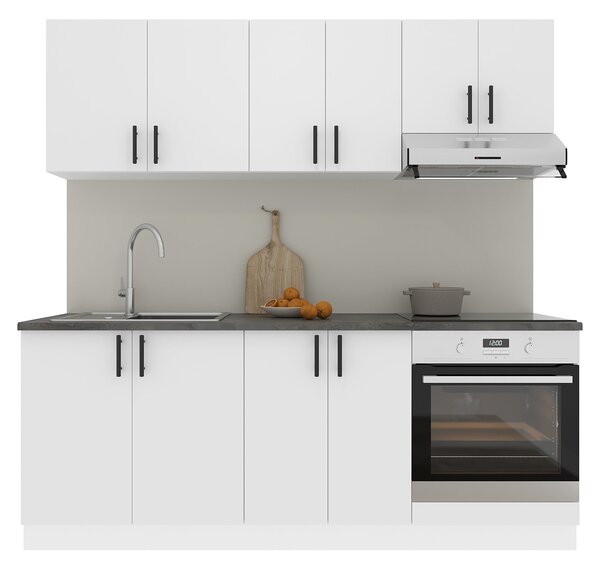 Set haaus V10, Alb, Blat Thermo 28 mm, L 200 cm