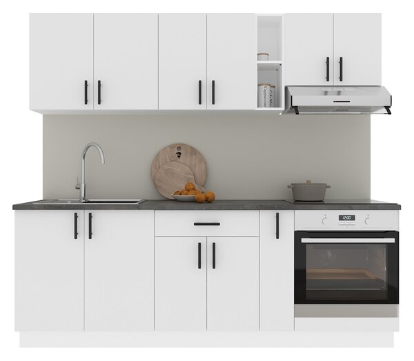 Set haaus V14, Alb, Blat Thermo 28 mm, L 220 cm