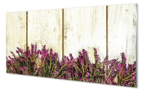 Tablouri pe sticlă placi de flori violet
