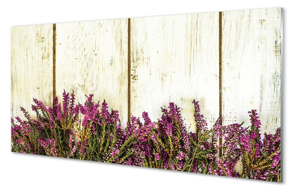Tablouri pe sticlă placi de flori violet