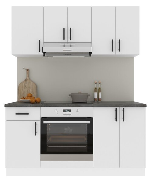 Set haaus V6, Alb, Blat Thermo 28 mm, L 160 cm