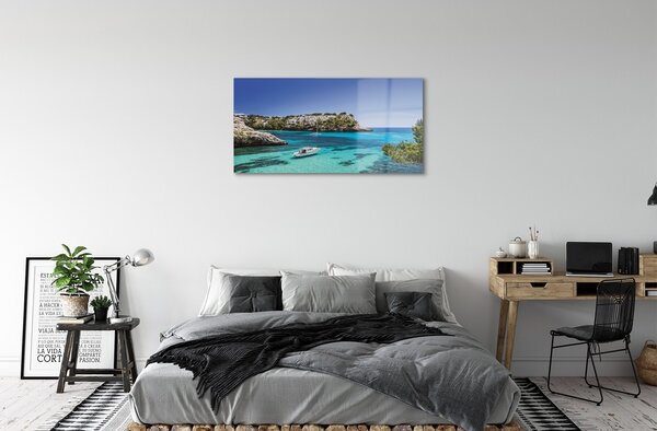Tablouri pe sticlă Spania Cliffs coasta mării