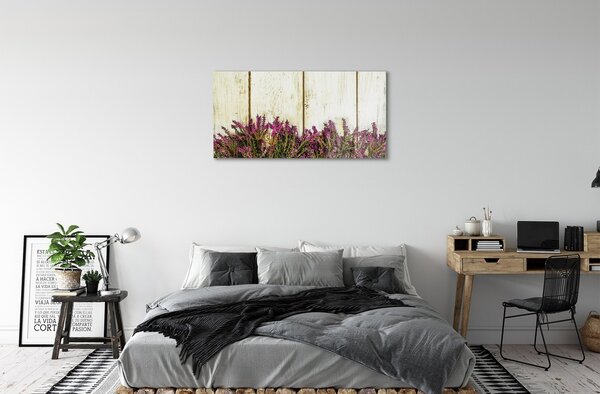 Tablouri pe sticlă placi de flori violet