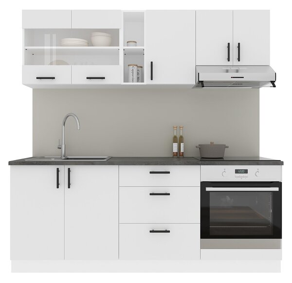 Set haaus V12, Alb, Blat Thermo 28 mm, L 200 cm