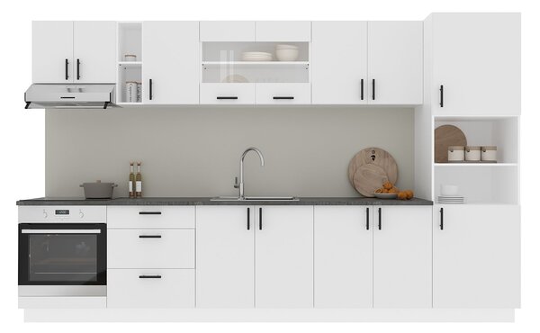 Set haaus V31, Alb, Blat Thermo 28 mm, L 340 cm