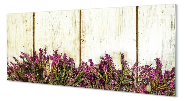 Tablouri pe sticlă placi de flori violet