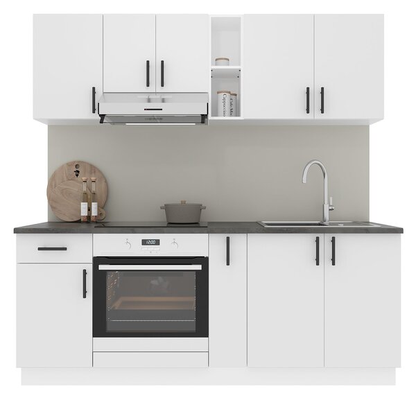 Set haaus V11, Alb, Blat Thermo 28 mm, L 200 cm