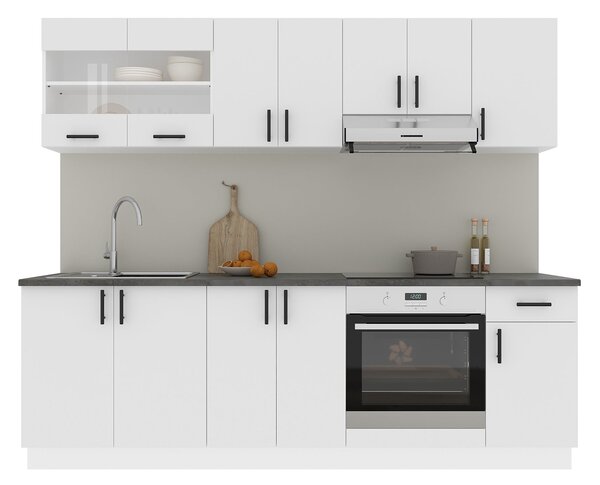 Set haaus V15, Alb, Blat Thermo 28 mm, L 240 cm