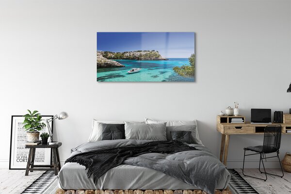 Tablouri pe sticlă Spania Cliffs coasta mării