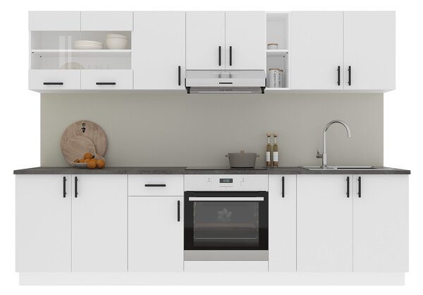 Set haaus V21, Alb, Blat Thermo 28 mm, L 280 cm