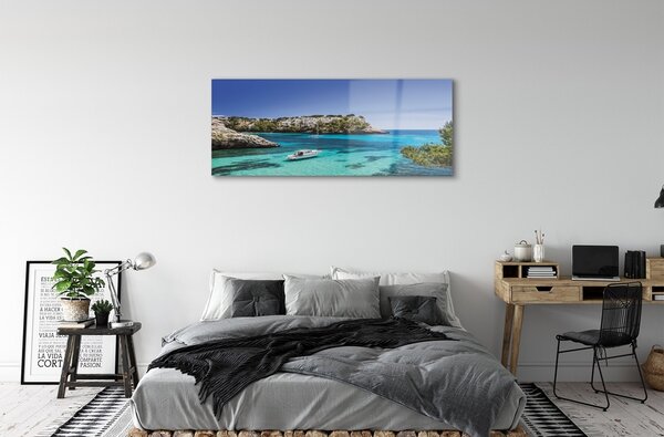 Tablouri pe sticlă Spania Cliffs coasta mării