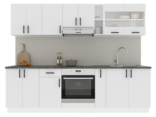 Set haaus V19, Alb, Blat Thermo 28 mm, L 260 cm