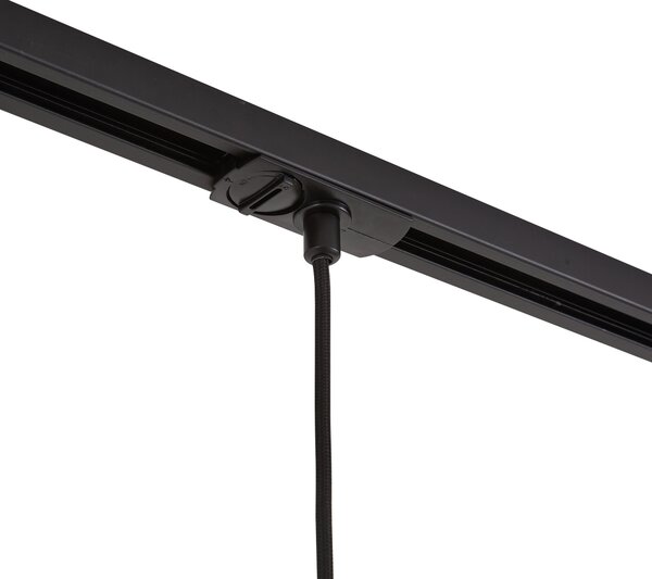 Sistem de șină modern negru cu 3 pendule aurii cu sticlă transparentă monofazat - Iconic Laura