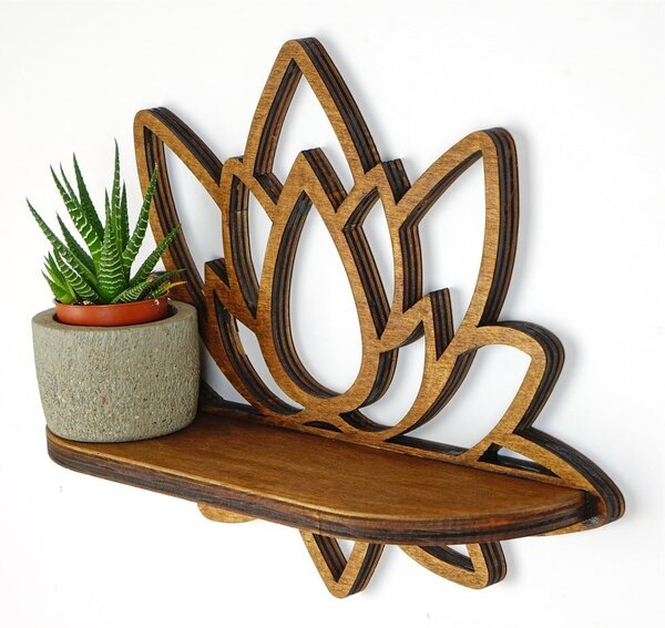 Raft în culoare naturală 33 cm Lotus – Kalune Design