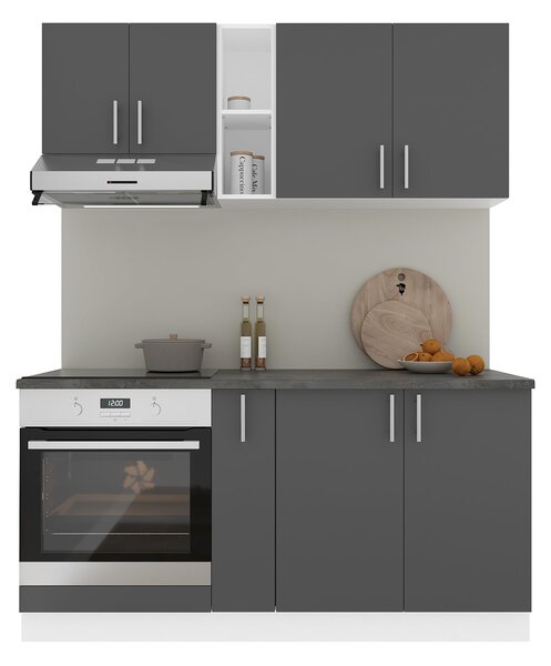 Set haaus V7, Antracit/Alb, Blat Thermo 28 mm, L 160 cm