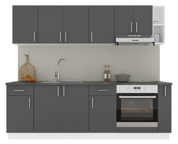 Set haaus V17, Antracit/Alb, Blat Thermo 28 mm, L 240 cm