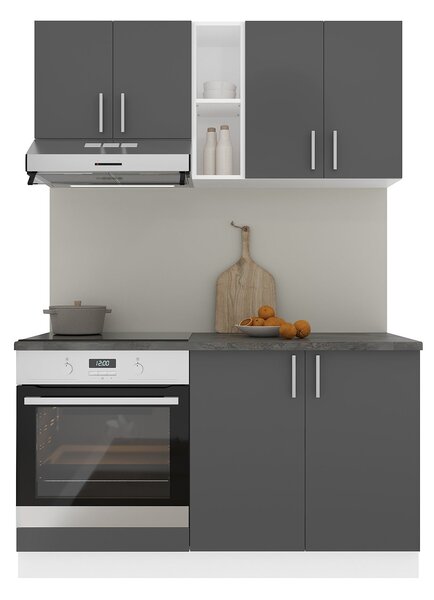 Set haaus V4, Antracit/Alb, Blat Thermo 28 mm, L 140 cm