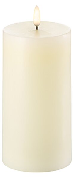 Uyuni - Pillar candle LED Ivory 7,8 x 15 cm Lighting