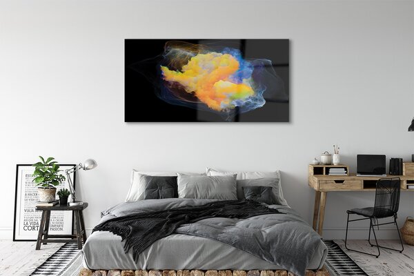 Tablouri pe sticlă fractali colorate
