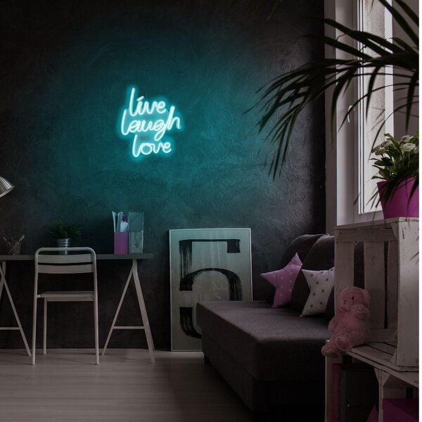 Aplica de Perete Neon Live Laugh Love, 31x36 cm