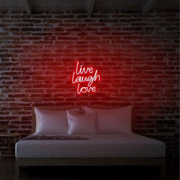 Aplica de Perete Neon Live Laugh Love, 31x36 cm