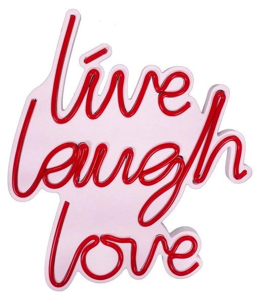 Aplica de Perete Neon Live Laugh Love, 31x36 cm