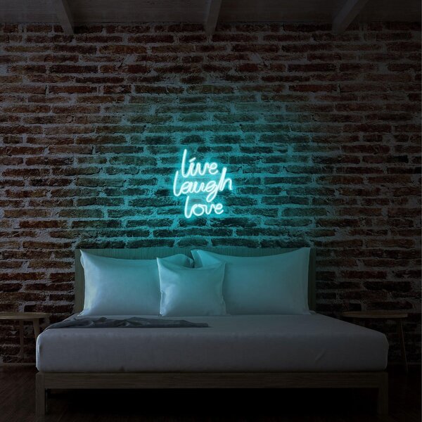 Aplica de Perete Neon Live Laugh Love, 31x36 cm