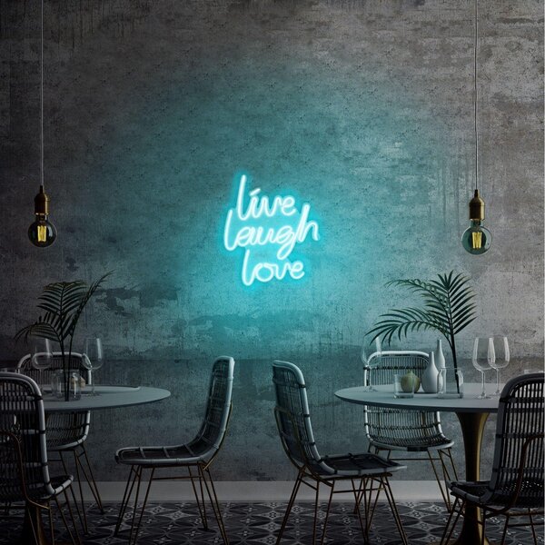 Aplica de Perete Neon Live Laugh Love, 31x36 cm