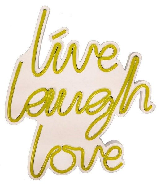 Aplica de Perete Neon Live Laugh Love, 31x36 cm